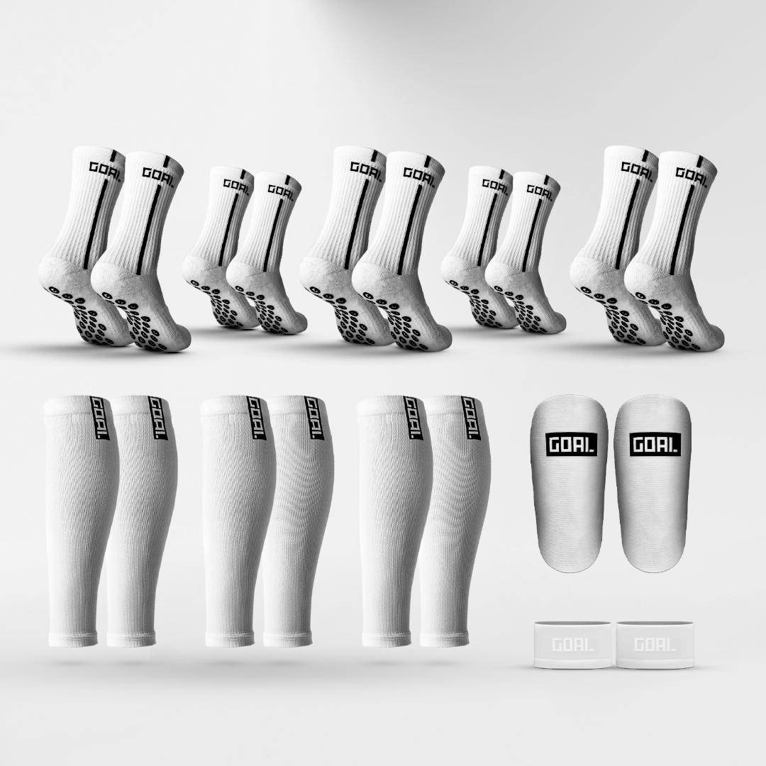 GRIP SOCKS X5+ MANGA PARA PANTORRILLAS X3 + ESPINILLERAS + PRO TAPES